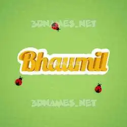 bhaumil in Ladybugs style - 3D name wallpaper