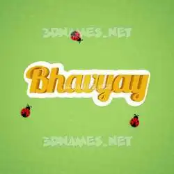 bhavyay in Ladybugs style - 3D name wallpaper