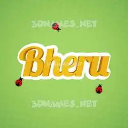 bheru in Ladybugs style - 3D name wallpaper