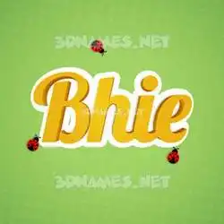 bhie in Ladybugs style - 3D name wallpaper
