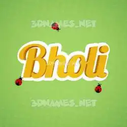 bholi in Ladybugs style - 3D name wallpaper