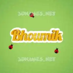 bhoumik in Ladybugs style - 3D name wallpaper