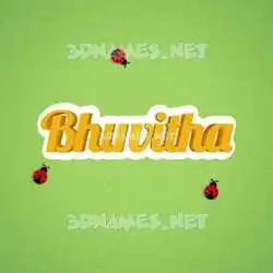 bhuvitha in Ladybugs style - 3D name wallpaper