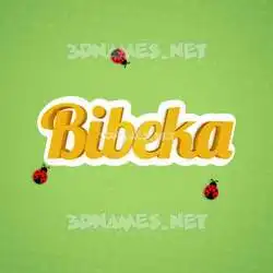 bibeka in Ladybugs style - 3D name wallpaper