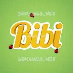bibi in Ladybugs style - 3D name wallpaper