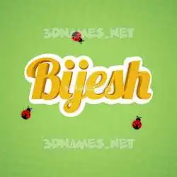 bijesh in Ladybugs style - 3D name wallpaper