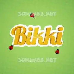 bikki in Ladybugs style - 3D name wallpaper