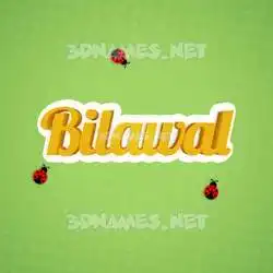 bilawal in Ladybugs style - 3D name wallpaper