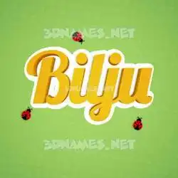 bilju in Ladybugs style - 3D name wallpaper