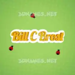 bill c brost in Ladybugs style - 3D name wallpaper
