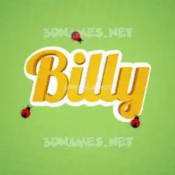 billy in Ladybugs style - 3D name wallpaper
