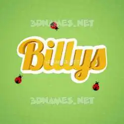 billys in Ladybugs style - 3D name wallpaper