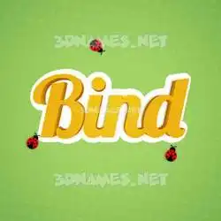 bind in Ladybugs style - 3D name wallpaper