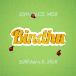 bindhu in Ladybugs style - 3D name wallpaper