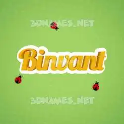 binvant in Ladybugs style - 3D name wallpaper
