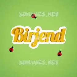 birjend in Ladybugs style - 3D name wallpaper