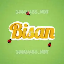 bisan in Ladybugs style - 3D name wallpaper