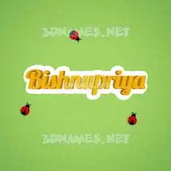bishnupriya in Ladybugs style - 3D name wallpaper