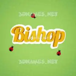 bishop in Ladybugs style - 3D name wallpaper