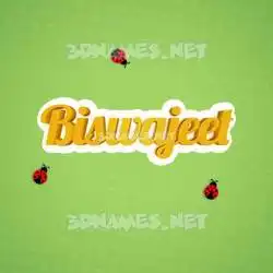 biswajeet in Ladybugs style - 3D name wallpaper