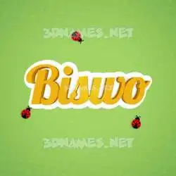 biswo in Ladybugs style - 3D name wallpaper