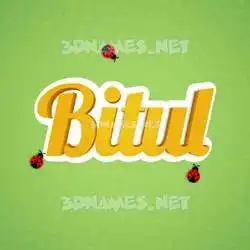 bitul in Ladybugs style - 3D name wallpaper