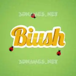 biush in Ladybugs style - 3D name wallpaper