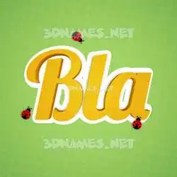 bla in Ladybugs style - 3D name wallpaper