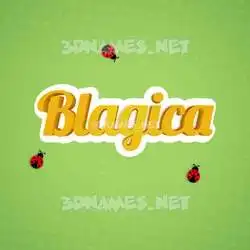 blagica in Ladybugs style - 3D name wallpaper