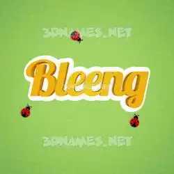 bleeng in Ladybugs style - 3D name wallpaper