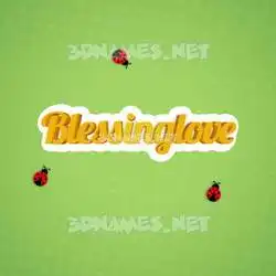 blessinglove in Ladybugs style - 3D name wallpaper