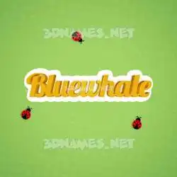 bluewhale in Ladybugs style - 3D name wallpaper