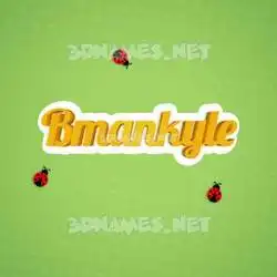 bmankyle in Ladybugs style - 3D name wallpaper