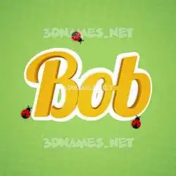 bob in Ladybugs style - 3D name wallpaper