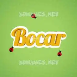 bocar in Ladybugs style - 3D name wallpaper
