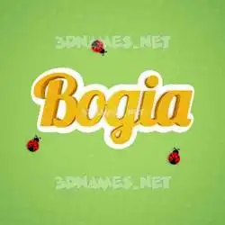 bogia in Ladybugs style - 3D name wallpaper