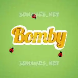 bomby in Ladybugs style - 3D name wallpaper