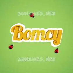 bomcy in Ladybugs style - 3D name wallpaper