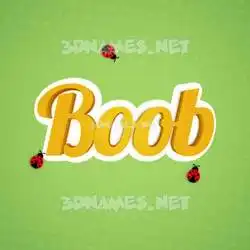boob in Ladybugs style - 3D name wallpaper