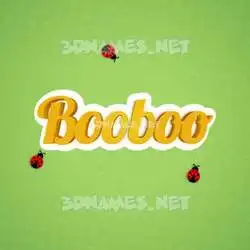 booboo in Ladybugs style - 3D name wallpaper