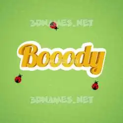 booody in Ladybugs style - 3D name wallpaper