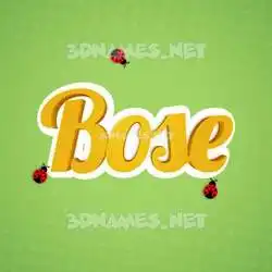 bose in Ladybugs style - 3D name wallpaper