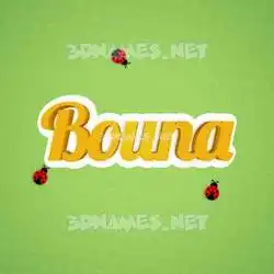 bouna in Ladybugs style - 3D name wallpaper