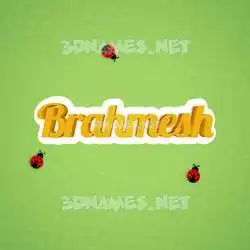 brahmesh in Ladybugs style - 3D name wallpaper