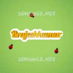 brajeshkumar in Ladybugs style - 3D name wallpaper