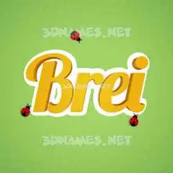 brei in Ladybugs style - 3D name wallpaper