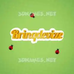 brinqdevize in Ladybugs style - 3D name wallpaper
