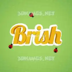 brish in Ladybugs style - 3D name wallpaper