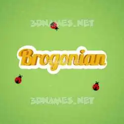brogonian in Ladybugs style - 3D name wallpaper