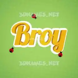 broy in Ladybugs style - 3D name wallpaper